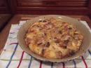 Egg casserole with mushrooms and Canadian bacon